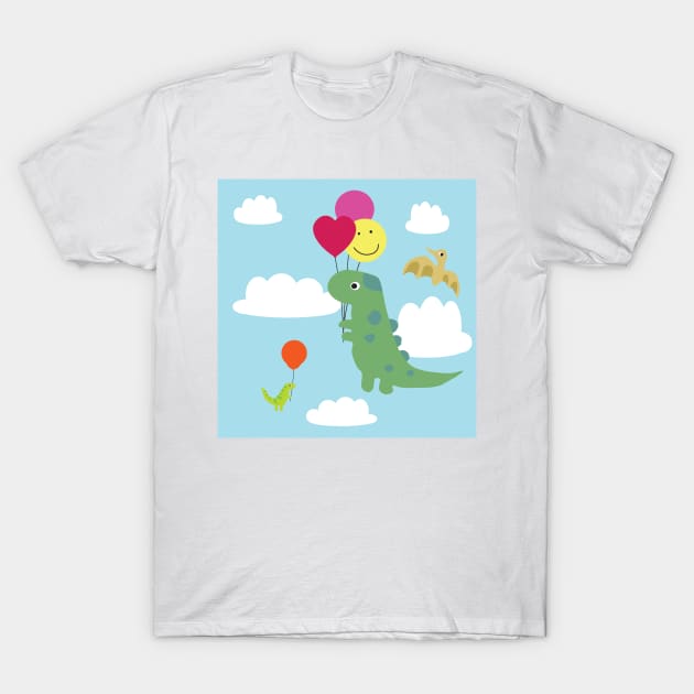 When Dinosaurs Fly T-Shirt by DestructoKitty
